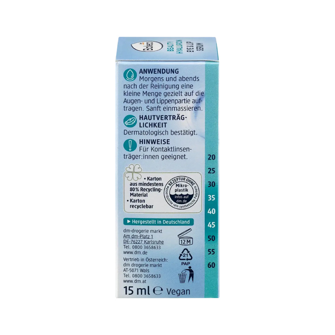 Balea Beauty Hyaluron Eye & Lip Serum 15ml