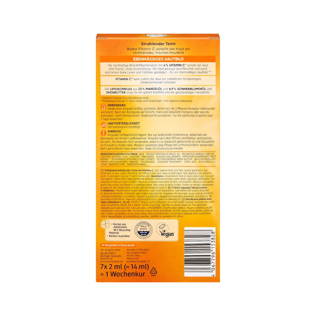 Balea Vitamin C 2-Phase Glow Cure Ampoules 7*2ml