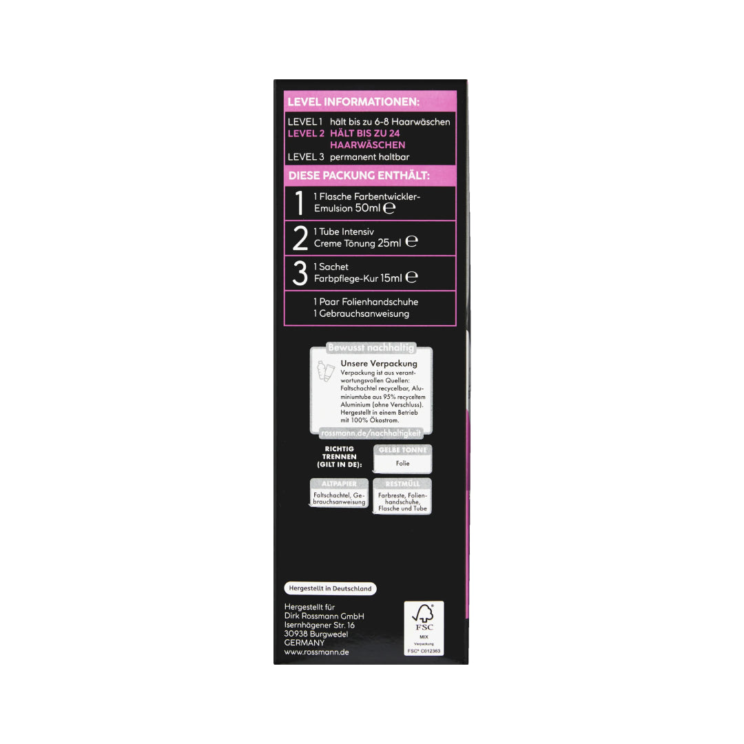 ISANA Professional Hair Dye Intensive Cream Tint 20 Black