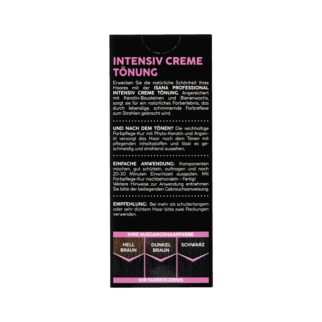 ISANA Professional Hair Dye Intensive Cream Tint 20 Black