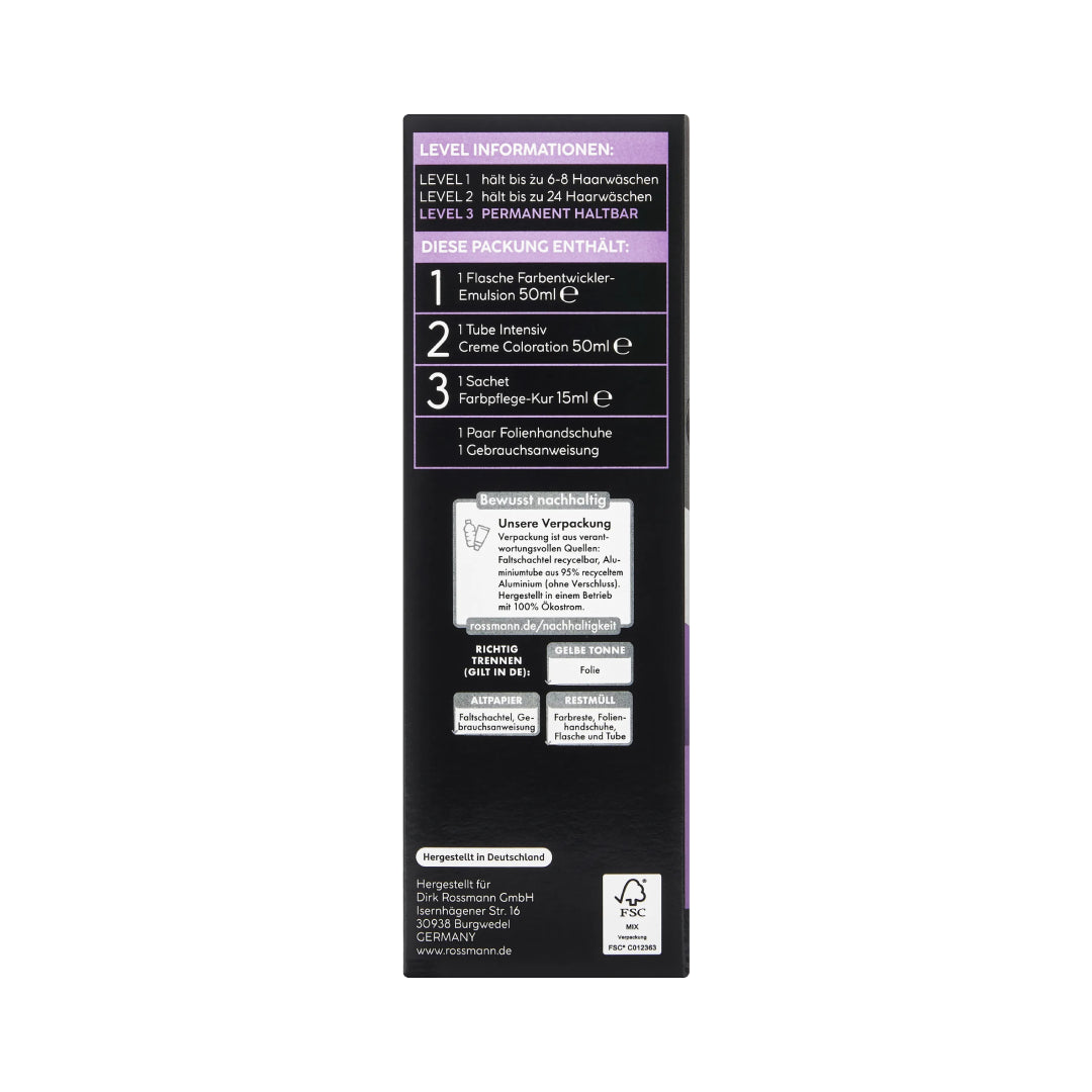 ISANA PROFESSIONAL Hair Dye Intensive Cream 20 Black
