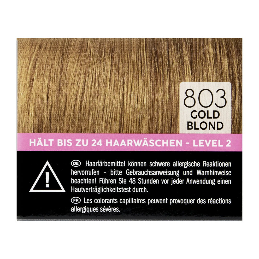 Isana Professional Hair Dye Intensive Cream Tint in shade 803 Golden Blonde