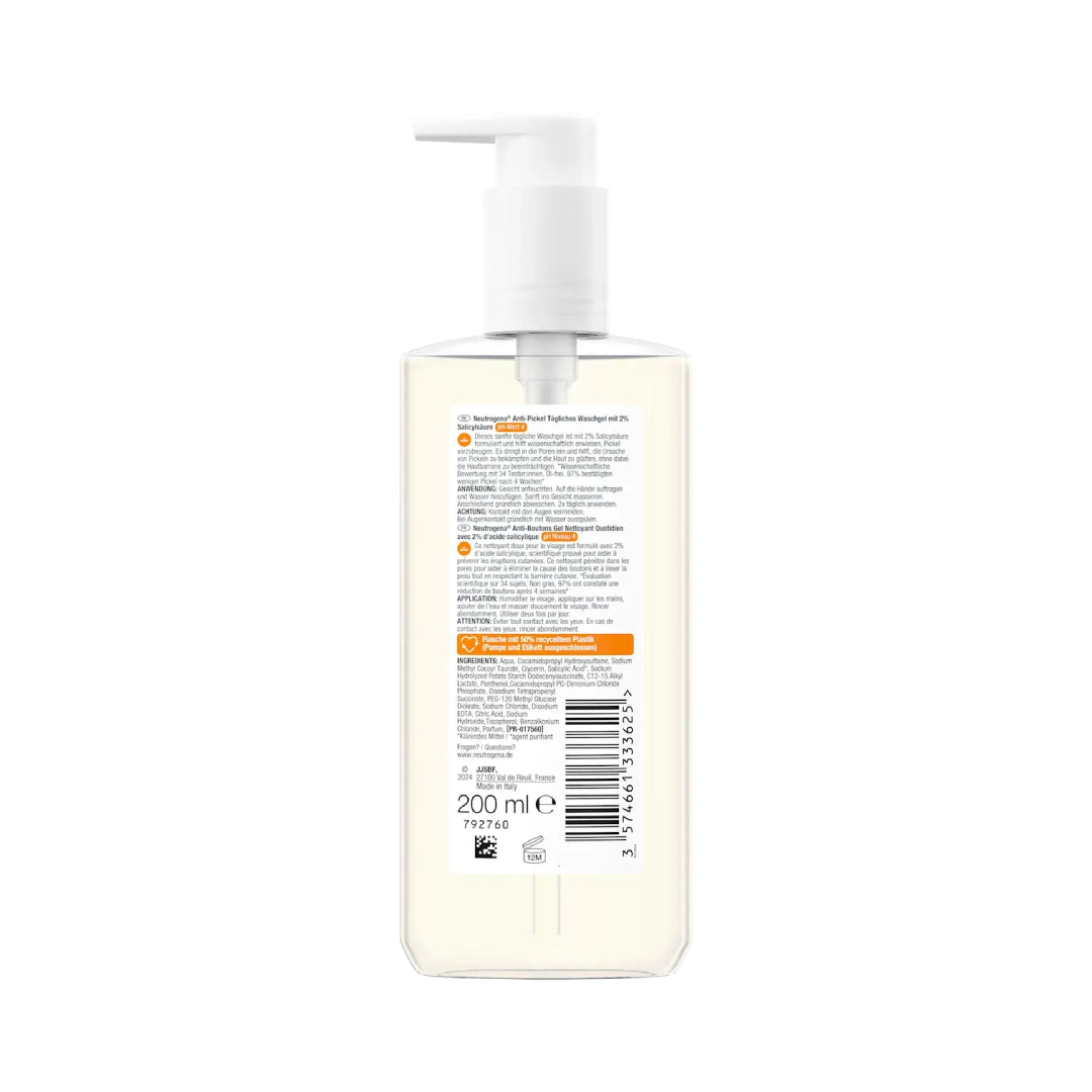 Neutrogena Anti-Pimple Daily Wash Gel 200ml