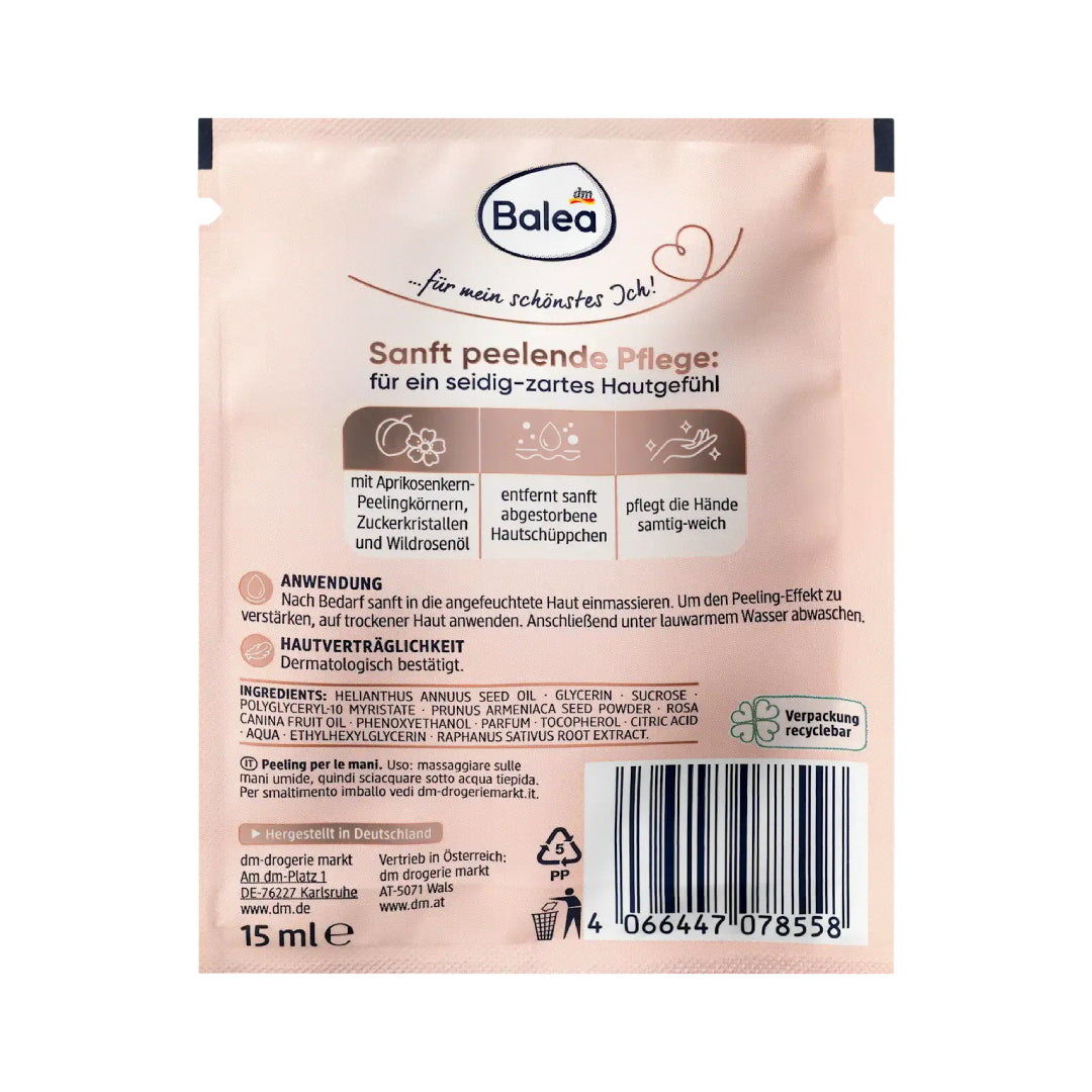 Balea Handpeeling, Hand Scrub Wild Rose & Apricot 15 ml