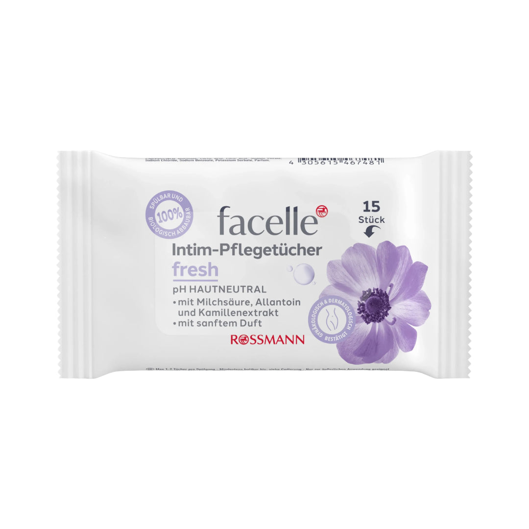 Facelle wipes for Intimate Hygiene travel size 15pcs