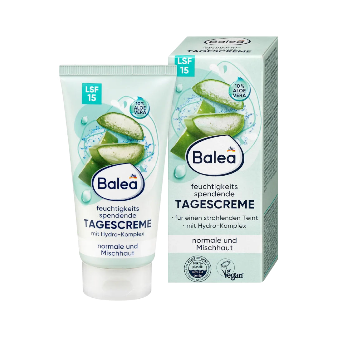 Balea Moisturizing Day Cream SPF 15 with Aloe Vera 50ml