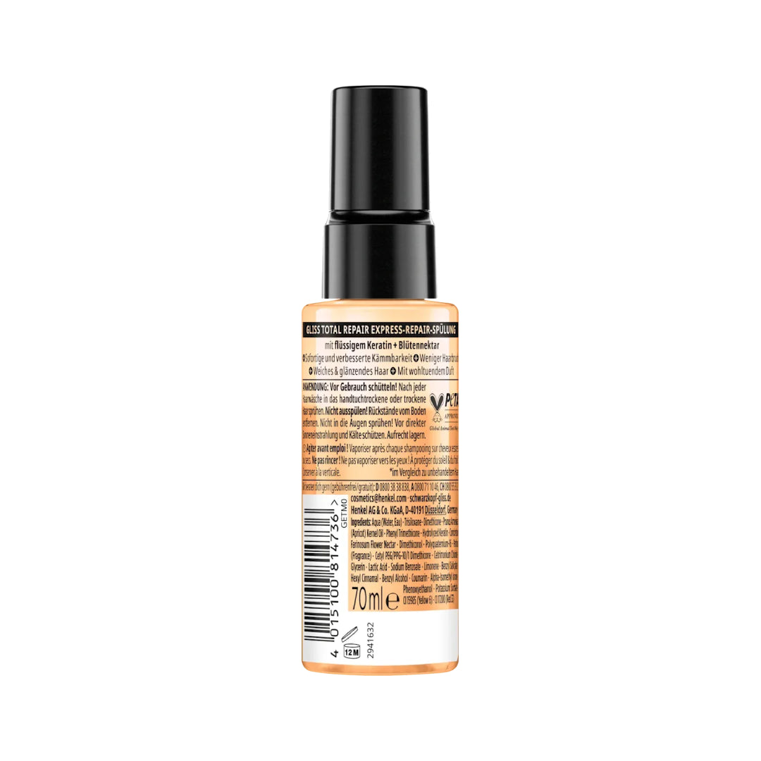 Schwarzkopf GLISS Hair Repair Express Repair Conditioner Mini Travel Size 70 ml