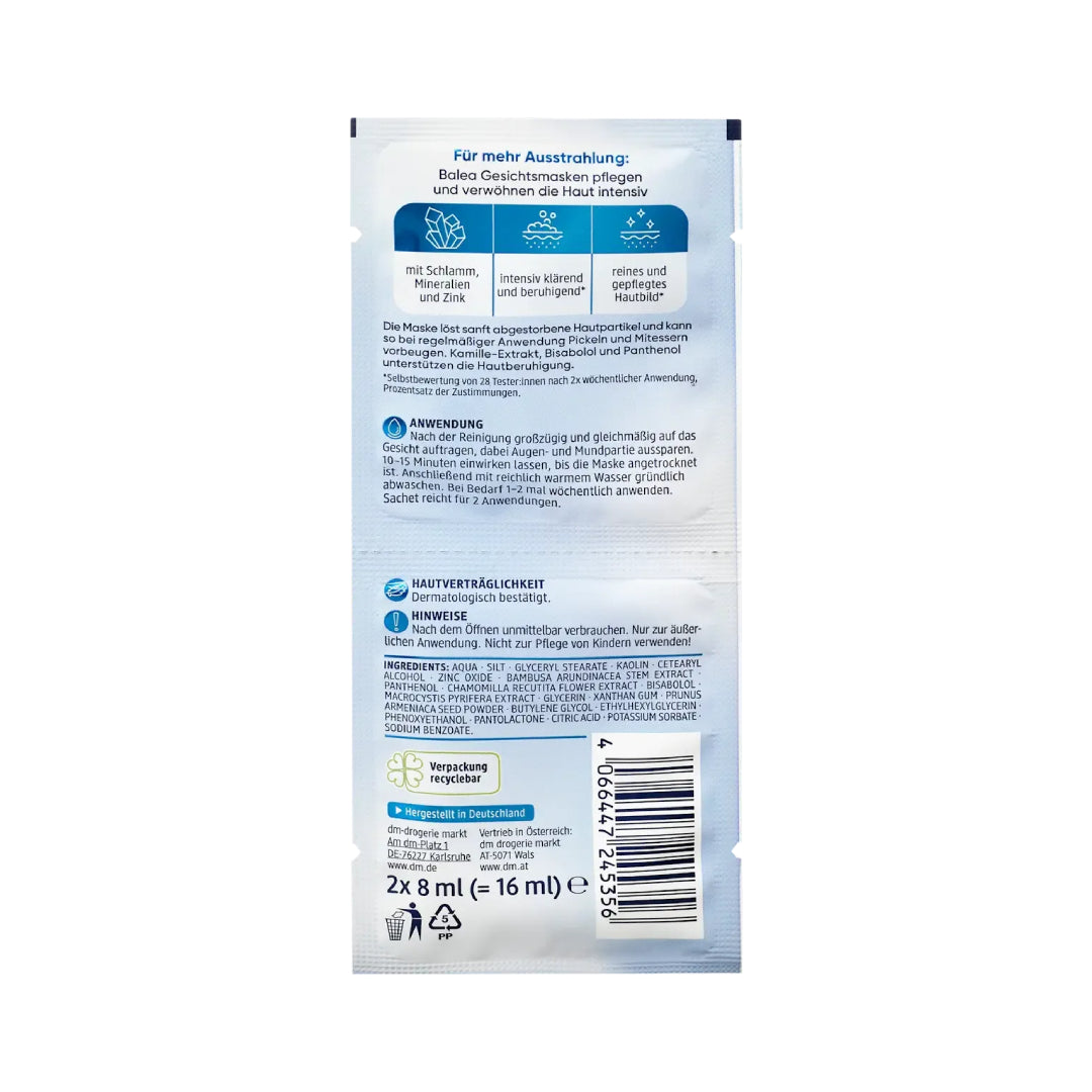 Balea Dead Sea Face Mask 2*8ml